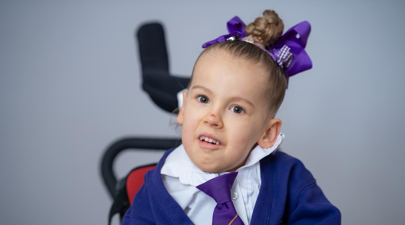 Niamh, who has spinal muscular atrophy