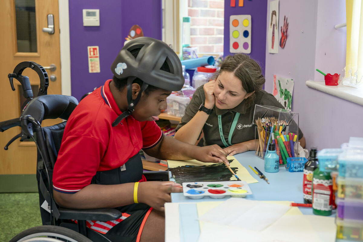 Zyan And Rachel In The Art Room At SEL