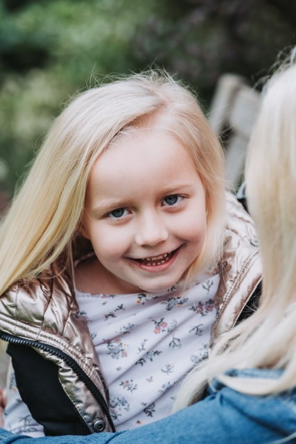 Child smiling to camera
