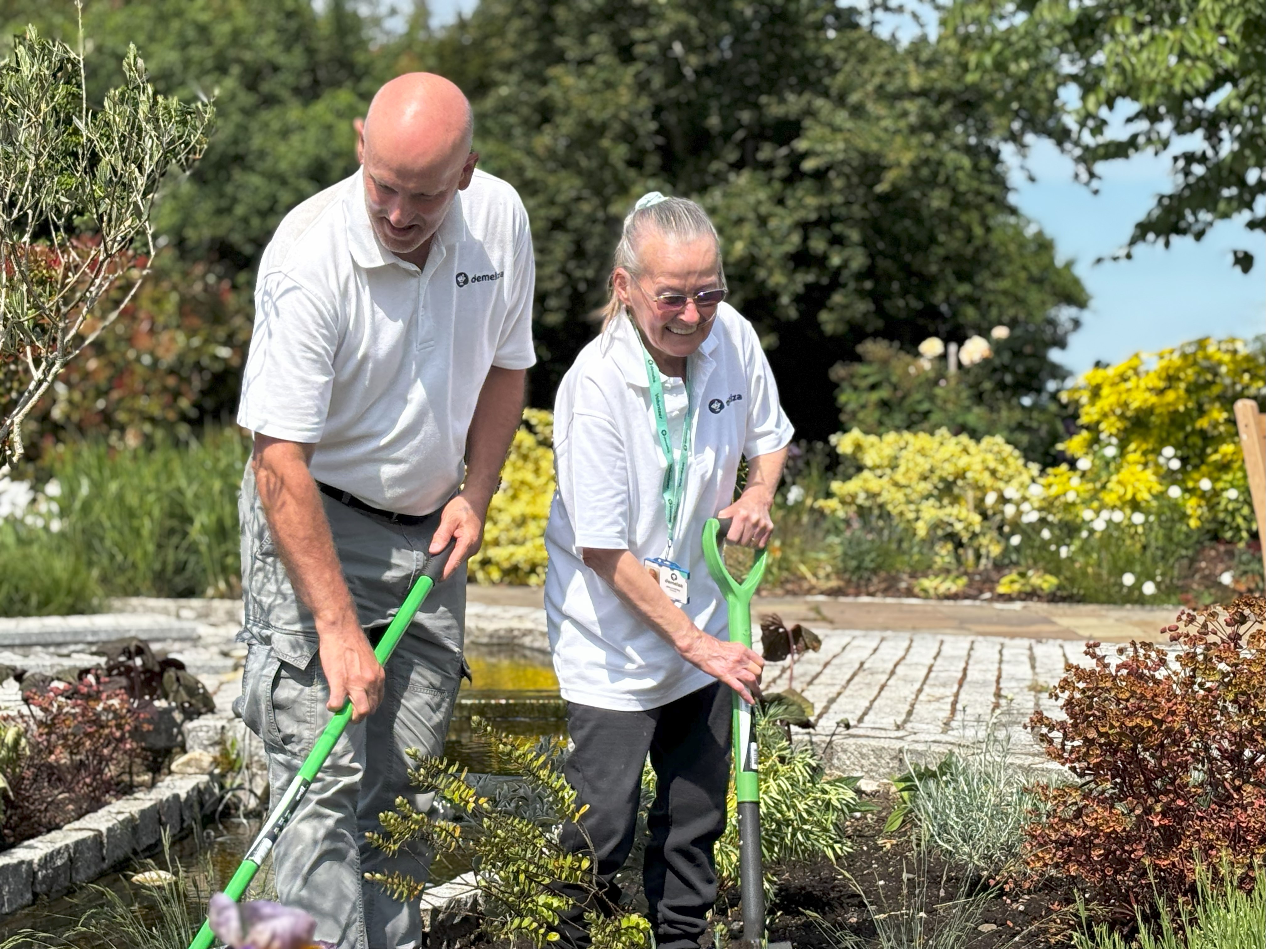 Volunteers in the garden