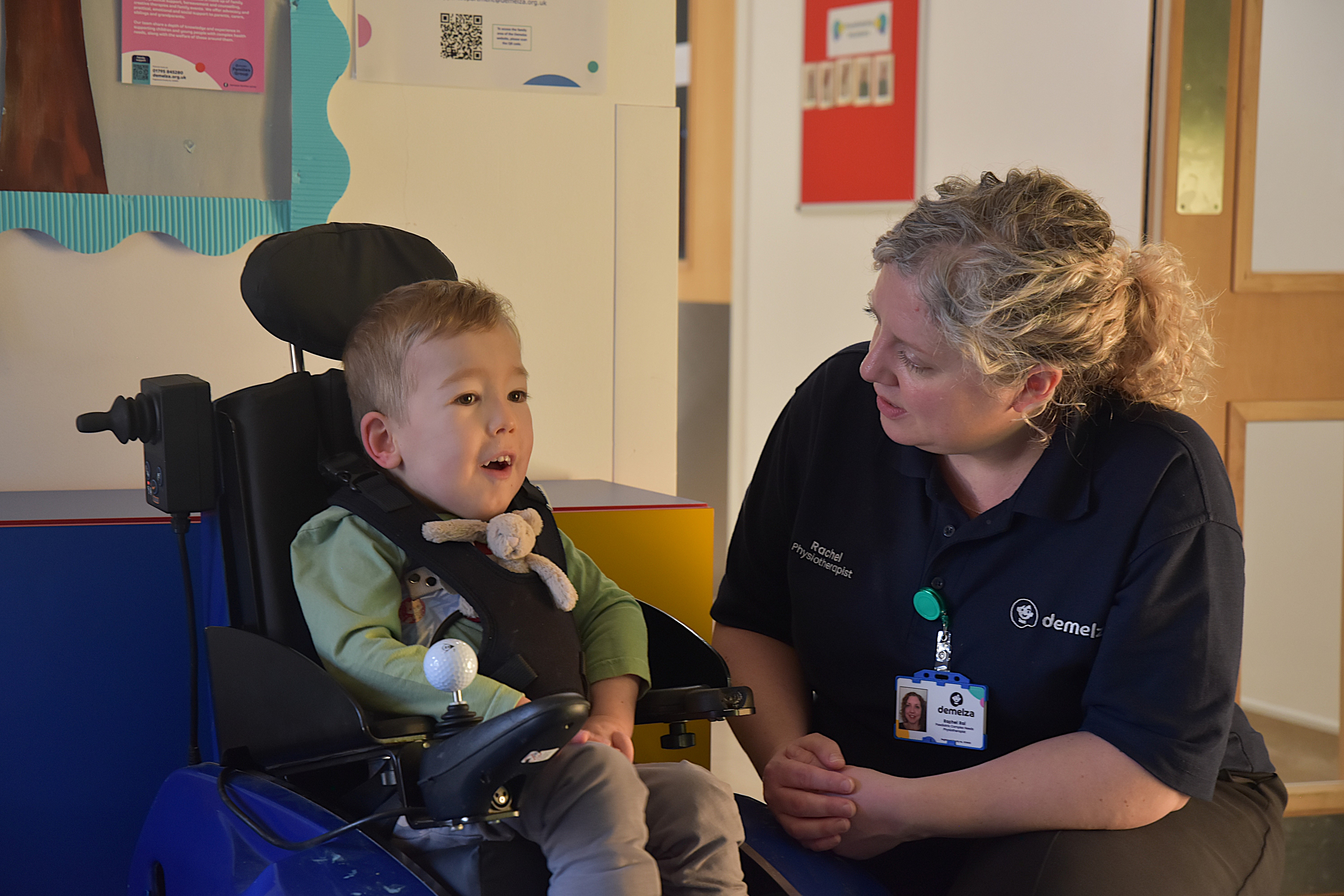 Nurse with child smiling