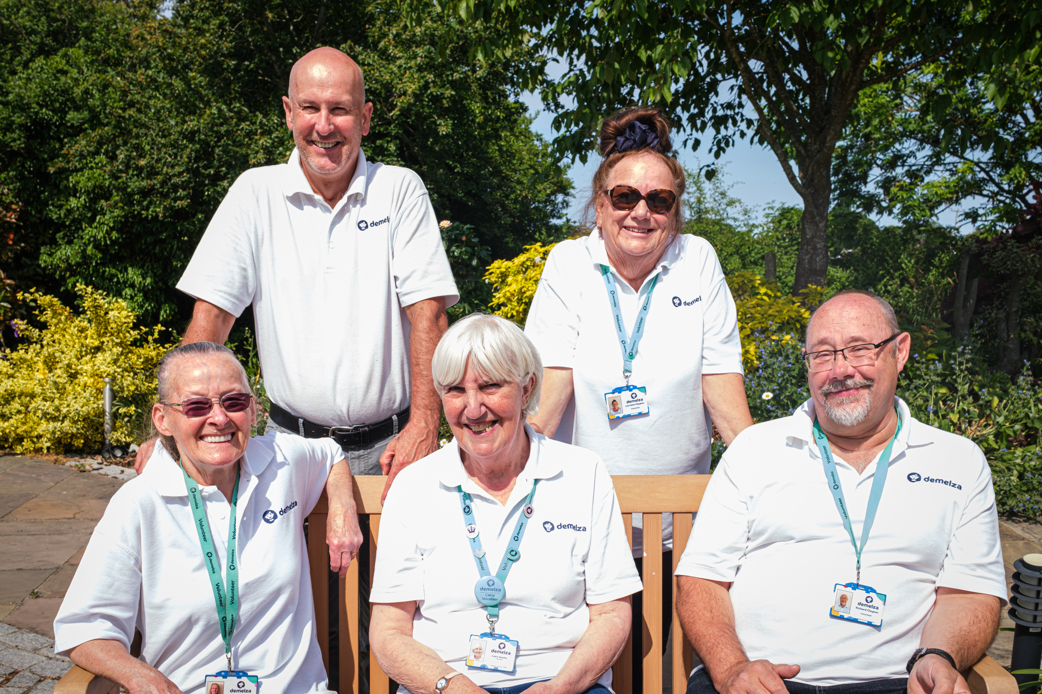 Volunteers in the garden at Demelza Kent