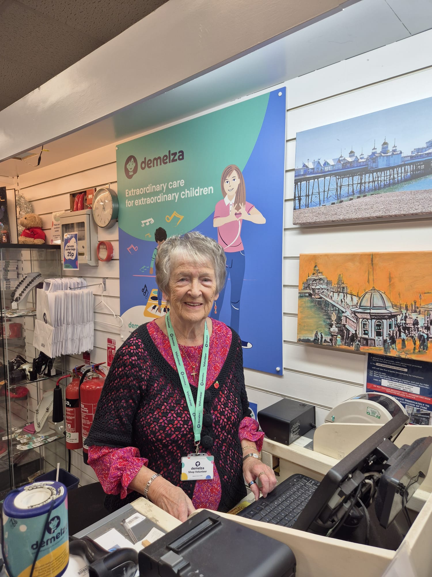 Volunteer Marjorie at Demelza's Eastbourne shop